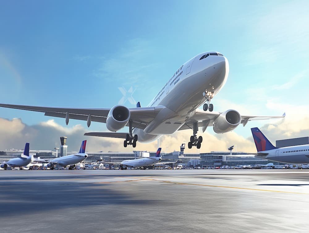 an-airplane-took-off-from-the-runway